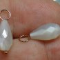 6x12mm Faceted Moonstone Teardrop INTERCHANGEABLE Earring Charms ROSE GF