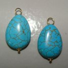 15x20 Turquoise INTERCHANGEABLE Earring Charms YG or SS