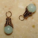 Fancy 6mm Jade INTERCHANGEABLE Earring Charms YG or SS