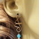 Peruvian Opal & Gray Quartz INTERCHANGEABLE Earring Charms YG or SS