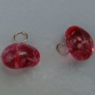 Pretty Raspberry Pebble INTERCHANGEABLE Earring Charms YOUR CHOICE YG or SS