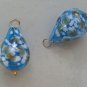 LG Fabulous Hand Blown Topaz Blue INTERCHANGEABLE Earring Charms CHOICE YG or SS