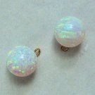 EXCLUSIVELY OURS 10mm Lab Fire Opal Interchangeable Earring Charms SOLID 14K