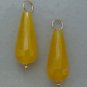 Faceted Yellow Jade INTERCHANGEABLE Earring Charms YOUR CHOICE YG or SS