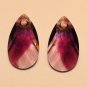 INTERCHANGEABLE Swarovski MATCHED PAIR 22mm BiColor Amethyst Earring Charms