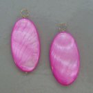 XL Neon Pink MOP INTERCHANGEABLE Earring Charms YG or SS