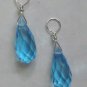 Small - Medium Topaz Blue CZ INTERCHANGEABLE Earring Charms Sterling Silver