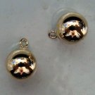 8mm INTERCHANGEABLE Earring Charms SOLID 14K YG 1 Pair