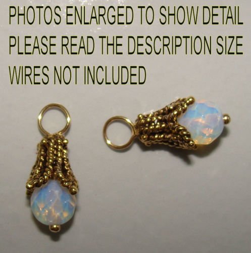 Fancy 6m Opalite INTERCHANGEABLE Earring Charms YG orSS
