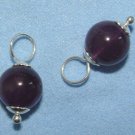 LG LOOP 10mm Amethyst INTERCHANGEABLE Earring Charms SS
