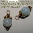Fancy Blue Agate INTERCHANGEABLE Earring Charms YG orSS