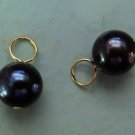 Natural AAA Quality Black Pearl INTERCHANGEABLE Earring Jacket Charms YGF