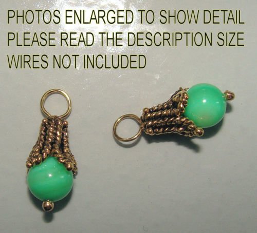 Fancy 6m Green INTERCHANGEABLE Earring Charms YG or SS