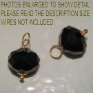 Black Crystal INTERCHANGEABLE Earring Charms YG or SS