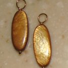 Long Golden Brown Mother of Pearl INTERCHANGEABLE Earring Charms YG