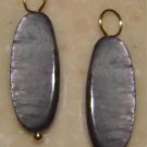 Long Dark Gray Black Mother of Pearl INTERCHANGEABLE Earring Charms YG