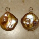 Natural 21mm Pearl INTERCHANGEABLE Earring Charms YG SS