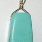LG Rectangle Genuine Turquoise SLIDE Pendant YG