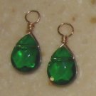 MED Xmas Green Quartz INTERCHANGEABLE Earring Charms YG