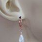 Small Faceted Rainbow Moonstone Teardrop INTERCHANGEABLE Earring Charms ROSE GF