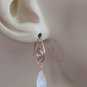 Small Faceted Rainbow Moonstone Teardrop INTERCHANGEABLE Earring Charms ROSE GF