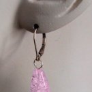 LG Pink Cracked Crystal INTERCHANGEABLE Earring Charms YOUR CHOICE YG or SS