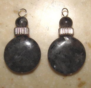 Large DBL Labradorite INTERCHANGEABLE Earring Charms SS