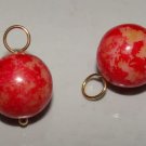 10mm Swirling Rose & Yellow Jade INTERCHANGEABLE Earring Charms YG or SS