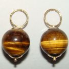 Tigers Eye INTERCHANGEABLE Earring Charms Solid 14K YG
