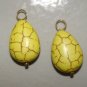 Yellow Howlite INTERCHANGEABLE Earring Charms YG or SS