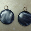 16mm Black MOP INTERCHANGEABLE Earring Charms YG or SS