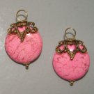 Crowned Pink INTERCHANGEABLE Earring Charms YG or SS