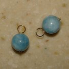 10mm Angelite INTERCHANGEABLE Earring Charms YG or SS