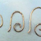 YELLOW GOLD Filled Small, Medium or Large Hammered INTERCHANGEABLE Earring Wires
