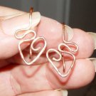 Twisted Fancy Looped and Hammered INTERCHANGEABLE Earring Wires Rose Gold Filled