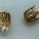 Large Tulip Capped AB Crystal INTERCHANGEABLE Earring Charms YG
