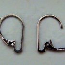 *New* INTERCHANGEABLE Leverback Earring Wires Plumbum Gunmetal - ONE PAIR