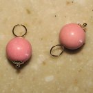 9mm Pink Turquoise INTERCHANGEABLE Earring Charms YOUR CHOICE YG or SS