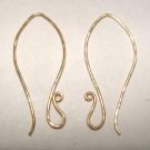 1 PAIR Long and Fancy 1 3/8" INTERCHANGEABLE Earring Wires 14K YG Filled