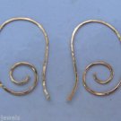 Large Fancy Looped INTERCHANGEABLE Earring Wires Hammered YG or SS