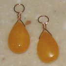 Lt Orange Jade INTERCHANGEABLE Earring Charms YG