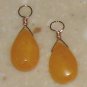 Lt Orange Jade INTERCHANGEABLE Earring Charms YG