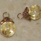 10mm White Amber Cap INTERCHANGEABLE Earring Charms YG