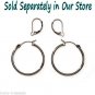 2" Dangling Teardrop Black Crystal & Gray Pearl INTERCHANGEABLE Earring Charms
