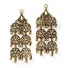 3 1/2" Extra Large Dangling Bronze Filigree INTERCHANGEABLE Earring Charms