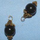 10mm Fancy Onyx INTERCHANGEABLE Earring Charms YG or SS