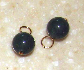 Olive Chalcedony 8mm INTERCHANGEABLE Earring Charms YG