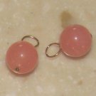 8mm Salmon Pink INTERCHANGEABLE Earring Charms YG