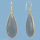 Gorgeous16x37m INTERCHANGEABLE Bezel Set Moonstone Earrings Gold over 925 Silver