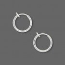 NON PIERCED 13mm HOOPS Silver Plated Brass Perfect for Charms 4 Ear Nose or Lip